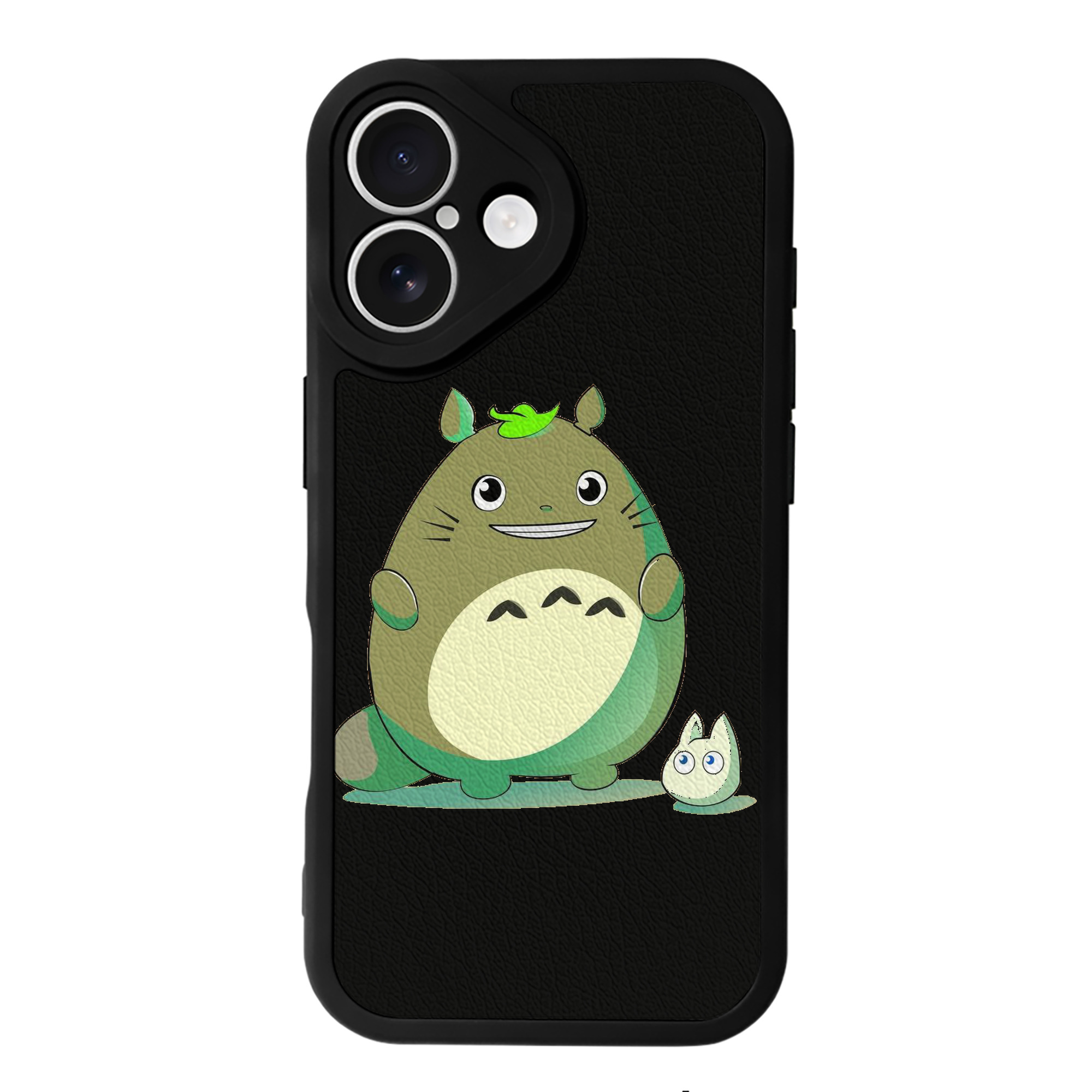 （画像用） となりのトトロ 草壁メイ 草壁サツキ My Neighbor Totoro Satsuki Kusakabe Mei Kusakabe 【iPhone 16シリーズ対応】シリコンスマホケース（レザー調） 材質：シリコン